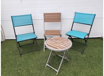 Outside Folding Chairs And Folding Table