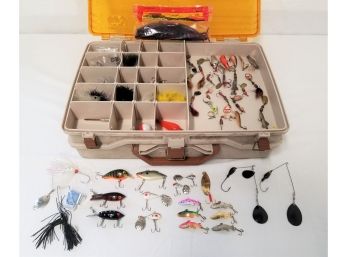 Freshwater Fishing Lures With Tackle Box: Rooster Tails, Phoebe's, Spoons, Jig Heads & More