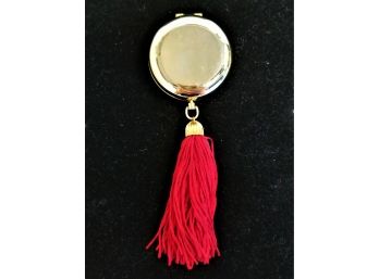RARE Estee Lauder Powder Compact W Red Tassel 'Commemoration Of The 50th Anniversary Of WWII'