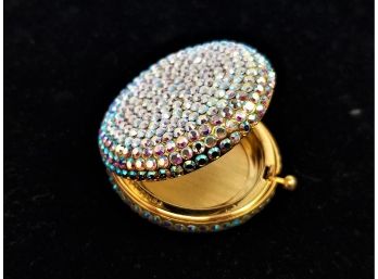 RARE Beautiful Estee Lauder Pave Crystal Powder Compact,  Limited Edition Jeweled Compact
