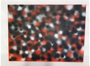 Abstract Polka Dot Painting On Canvas