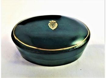 Vintage Genuine Leather Embossed Jewelry Trinket Box - Made In Florence Italy