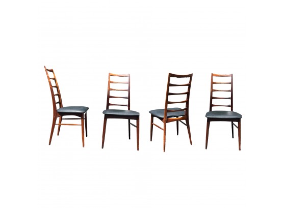 Niels Koefoed Lis Rosewood Dining Chairs, Denmark -Set Of Four