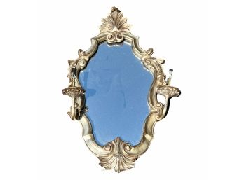 Electric Carved Wooden Mirror Sconce