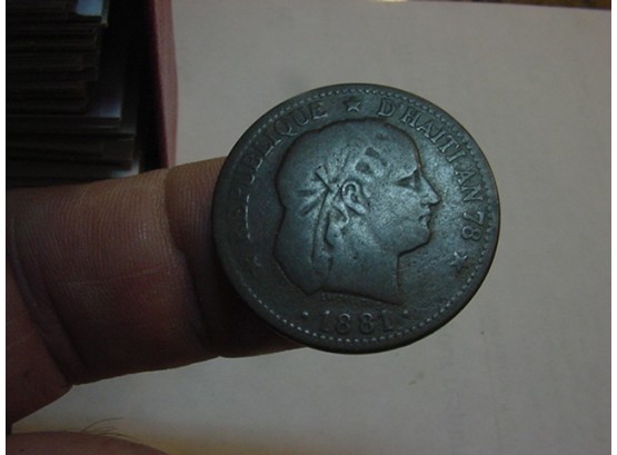 1881  HAITI  2 Centimes  F