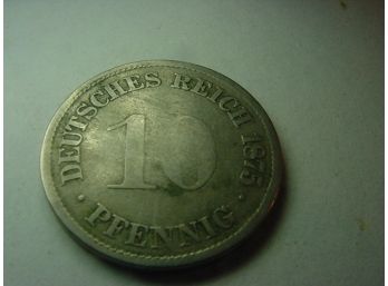 1875  D  GERMANY  M10  Pfennig Good