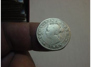 1897  JAMAICA  Half Penny  VG - Bent
