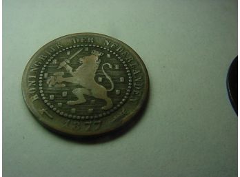1877  Netherlands  1 Cent  Fine
