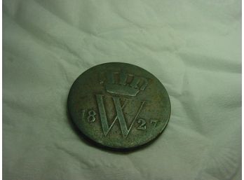 1827 B  NETHERLANDS  1 Cent  Fine