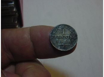 1868 C Germany- PRUSSIA  1 Pfennig  AU