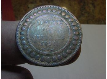 1891  TUNISIA  10 Centimes   VF