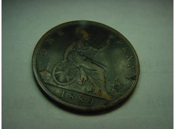 1889  GREAT BRITAIN  Penny  VF