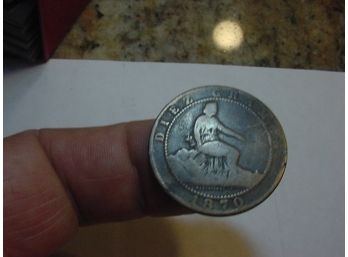 1870 OM  SPAIN  10 Centimos  VF