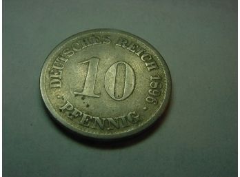 1896 D  GERMANY  10  Pfennig  VG