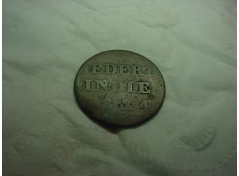 1824  Netherlands Indies   1/4  Stiver