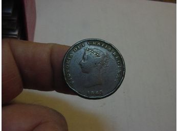 1843  NEW  BRUNSWICK  1/2 Penny  VG, Item 4