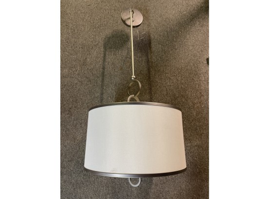 Crate & Barrel Beautiful Large Round Lighting Fixture With Attached Solid Chain  CV