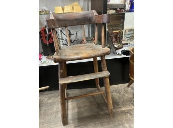 Antique Hand Crafted Baby Highchair