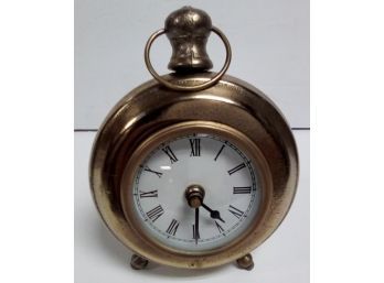 Lovely Weighted Brass Table Clock Adds Beauty And Utility Where Needed   C2
