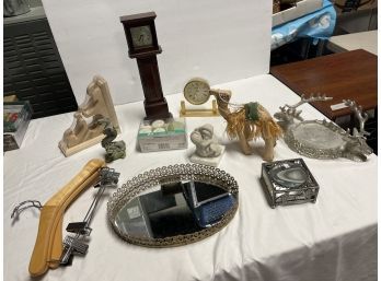 Beautiful Lot Of Various Household Decor Items. Clocks Basewood Brackets, Tealights, Hangers C2