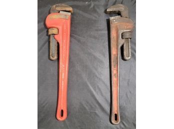 Pair Of 18' Ridgid Brand Pipe Wrenches   D2
