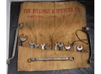 Collection Of Wrenches Including Carrying Cloth.  F