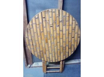 Unique Vintage Exotic Bamboo Folding Table - An Uncommon Find!  CVBK