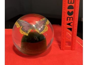 Butterfly Glass Paperweight