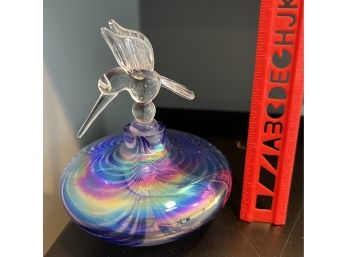 Colorful Glass Perfume Bottle (hummingbird Stopper)