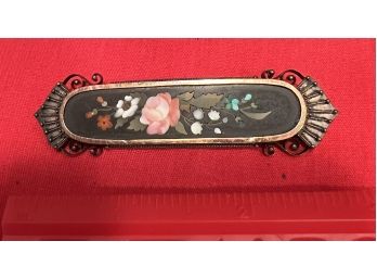 Vintage Inlaid Flower Pin