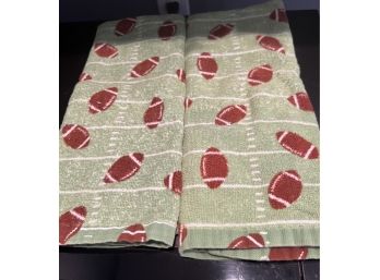 (2) Football Hand Towels