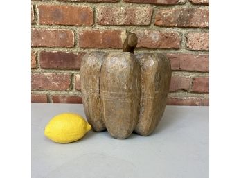 A Carved Wood Gourd