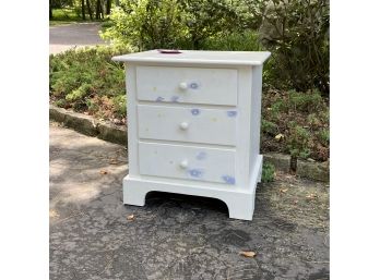 A Small 3 Drawer Painted Wood Chest - Stars And Moons
