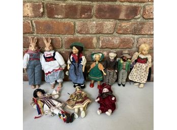 An Assortment Of Dolls Including 2 Baitz Austrian - 2 Rabbits And More