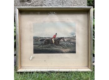 A 19th Century English Hunting Engraving - Going Along A Slapping Pace. - John Harris Engraver