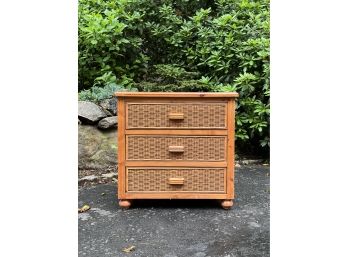 A Small Woven Chest Of Drawers