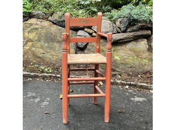 A Child's Rush Seat Hitchcock Chair