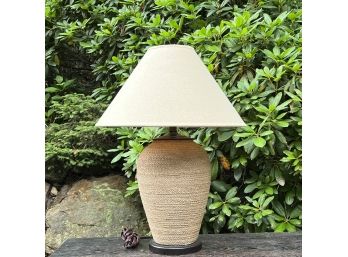 A Jute Table Lamp From Ethan Allen - The Madras Lamp