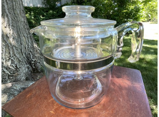 Vintage Pyrex Clear Glass Coffee Pot ~ Complete ~