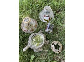 Great Candle Holder Lot - Yankee Candle Shades & More
