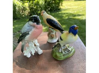 Beautiful Vintage Bird Figurine Lot ~ Nippon & Germany ~ 3 Birds