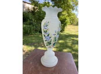 Beautiful Bristol Vase With Blue Flowers
