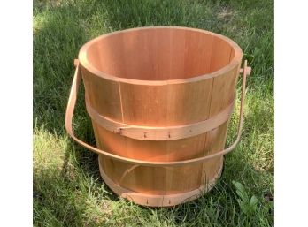 Nice Wooden Bucket ~ Basketville ~