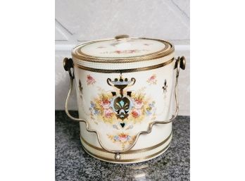 Vintage Crown Devon Fielding Porcelain Cookie Jar / Ice Bucket With Lid