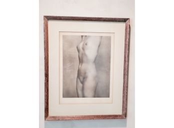 Vintage Framed Signed & Dated Ben Magid Rabinovitch Art Deco Nude Photograph Intaglio Print