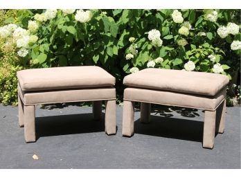 Pair Of MCM Upholstered Ottomans