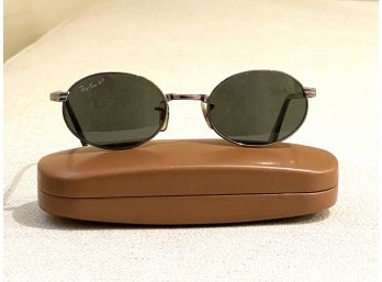 Vintage Ray Ban Side Street Diner W2896 Oval Polarized Sunglasses With Iconic Logo- Not Original Case