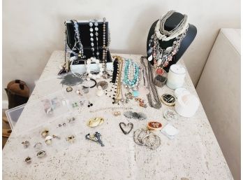 Women's Costume Jewelry - Earrings, Bracelets, Necklaces & Pins - Includes All Shown!!!!