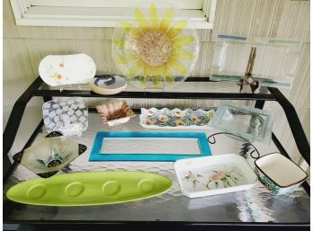 Cute Assortment Of Porcelain & Glass Bowls & Serving Platters-Mikasa, Royal Copenhagen, Pottery Barn & More