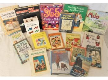 Large Lot Of Children S Books With Jack London, Hardy Boys And More